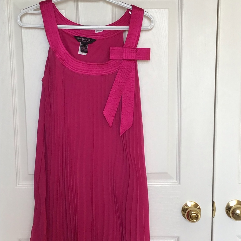 Hot pink mini dress